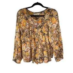 We The Free Free People Cool‎ Meadow Printed Top Long Sleeve Blouse